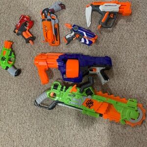 7 nerf guns used